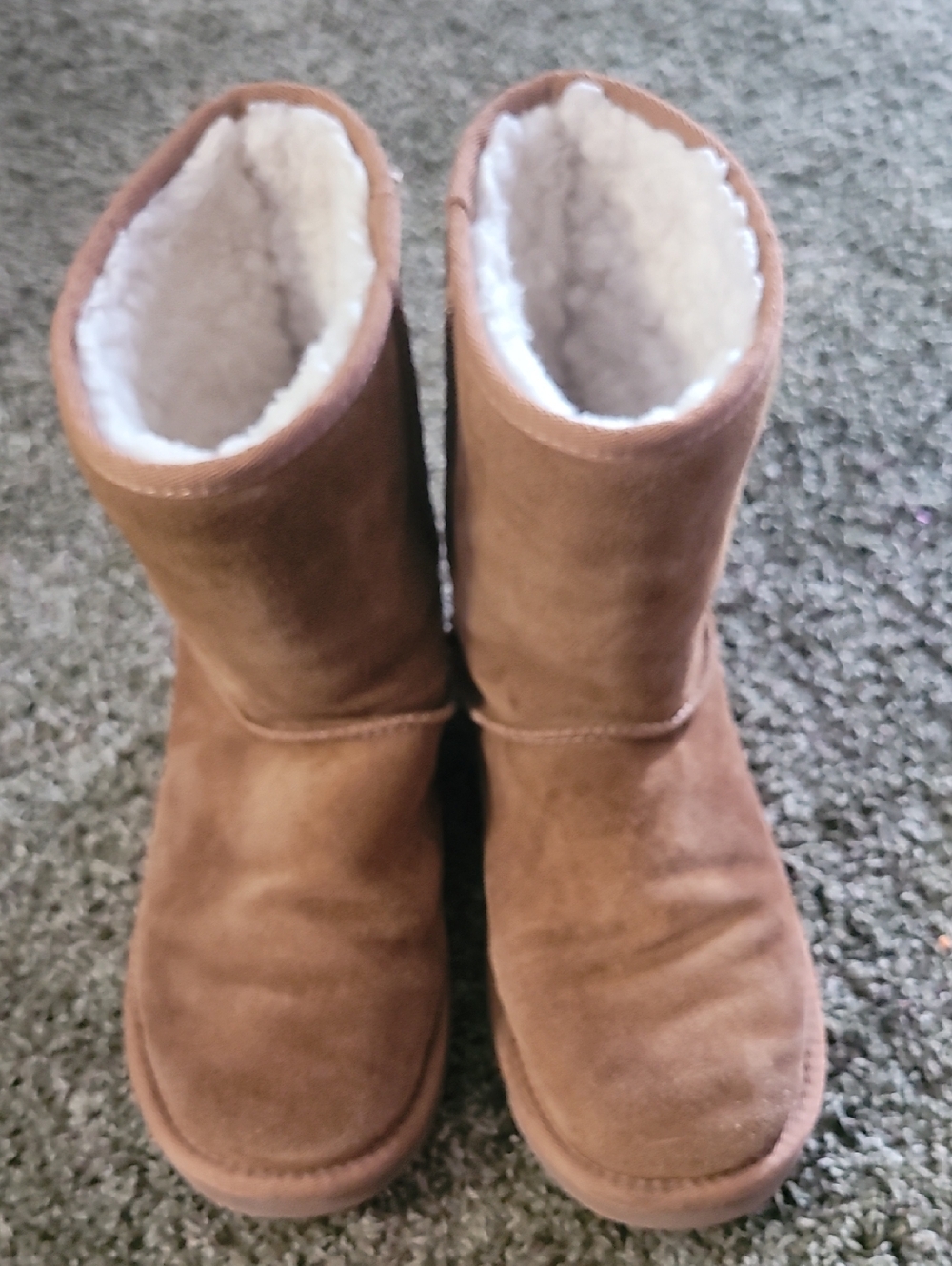 Classic Shearling-Lined Chestnut Suede Boots
